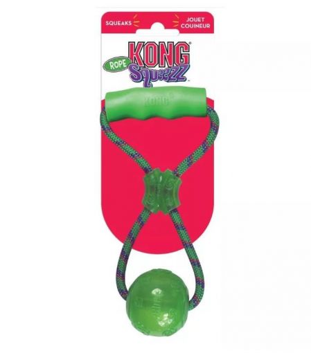 KONG Squeezz Ball mit Handgriff Medium Sortiert