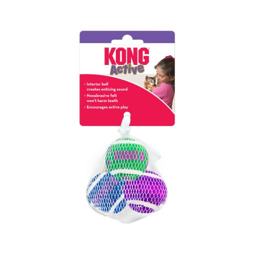 KONG Cat Tennis Balls with Bells