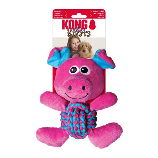 KONG Weave Knots Pig 22cm Medium