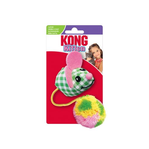 KONG Cat Kitten Pom Tail Mouse Sortiert