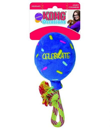 KONG Occasions Birthday Balloon Blue Large