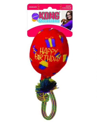 KONG Occasions Birthday Balloon Red Medium