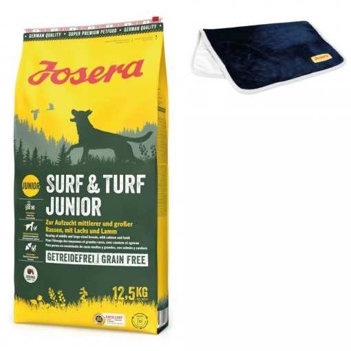 Josera Surf & Turf Junior 12,5 kg + Schnuffeldecke gratis