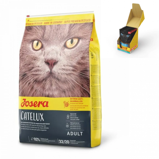 Josera Cat Catelux 10 kg + Multipack Filet 6 x 70 g gratis