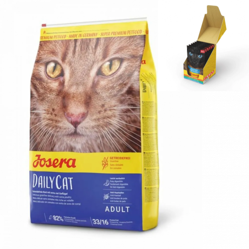 Josera Cat DailyCat 10 kg + Multipack Filet 6 x 70 g - gratis