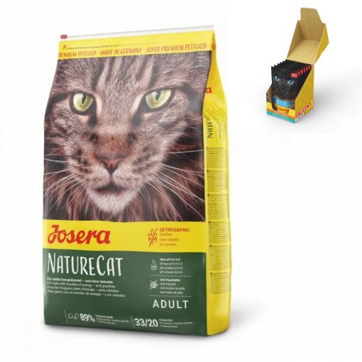 Josera Cat NatureCat 10 kg + Multipack Filet 6 x 70 g - gratis