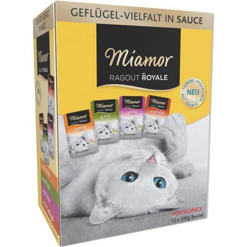 Miamor FB Ragout Royale Geflügelvielfalt in Sauce Multi Box 12x100g (Menge: 4 je Bestelleinheit)