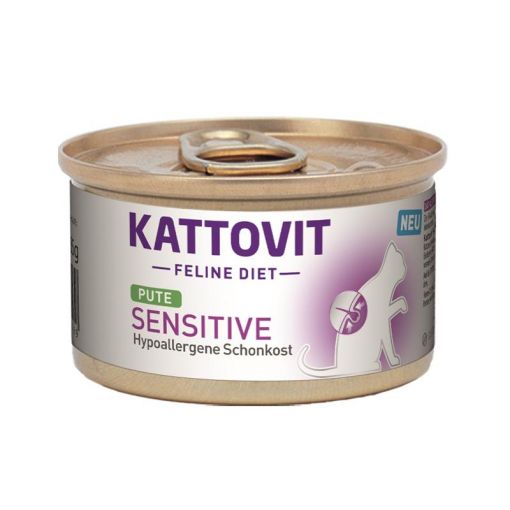 Kattovit Dose Feline Diet Sensitive Pute Hypoallergene Schonkost (D-Rezeptur) 85g (Menge: 12 je Bestelleinheit)