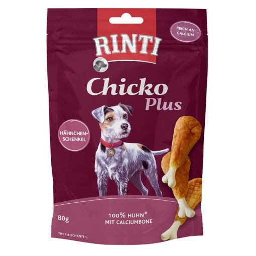 Rinti Chicko Plus Hähnchenschenkel mit Calciumbone 80 g (Menge: 12 je Bestelleinheit)