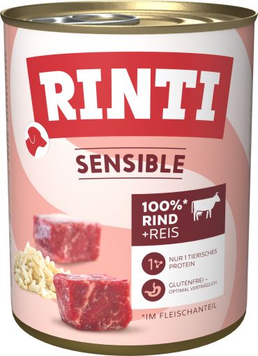 Rinti Dose Sensible Rind & Reis 800g (Menge: 6 je Bestelleinheit)