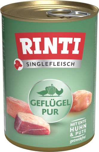 Rinti Singlefleisch Geflügel Pur 400 g (Menge: 12 je Bestelleinheit)