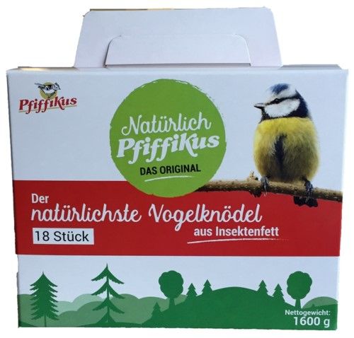 Pfiffikus Natürlich Insektenfettknödel 18er Box