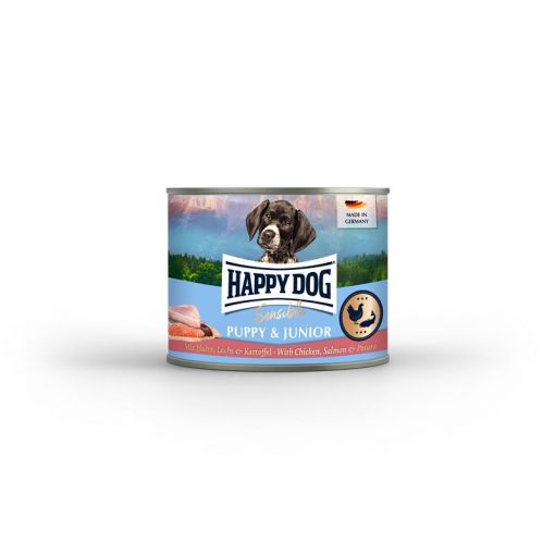 Happy Dog Dose Sensible Puppy Huhn, Lachs & Kartoffel 200g (Menge: 6 je Bestelleinheit)