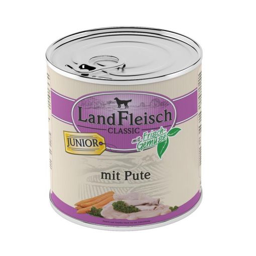 Landfleisch Dog Junior Pute mit Frisch-Gemüse 800 g (Menge: 6 je Bestelleinheit)