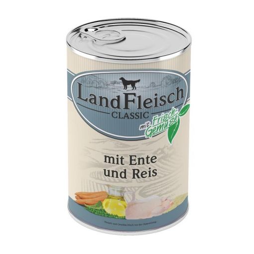 LandFleisch Dog Pur Ente & Reis mit Frisch-Gemüse 400 g (Menge: 12 je Bestelleinheit)