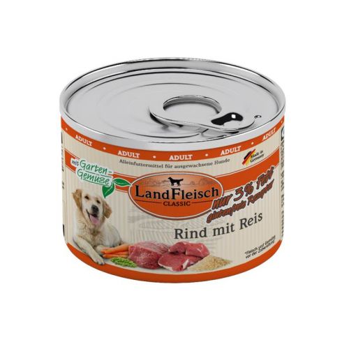 Landfleisch Dog Classic Rind mit Reis & Gartengemüse extra mager 195g (Menge: 6 je Bestelleinheit)