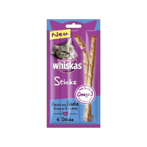 Whiskas Sticks Reich an Lachs 6St. (Menge: 14 je Bestelleinheit)