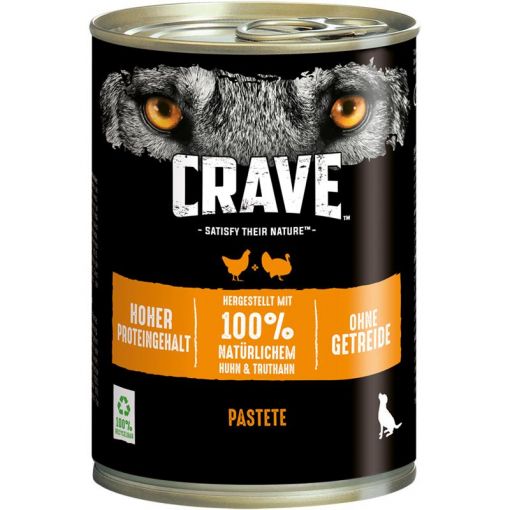 Crave Dog Dose Huhn & Truthahn 400 g (Menge: 6 je Bestelleinheit)