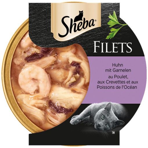 Sheba Schale Filets Huhn mit Garnelen 60g (Menge: 16 je Bestelleinheit)