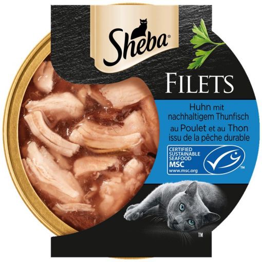 Sheba Schale Filets Huhn mit Thunfisch MSC 60g (Menge: 16 je Bestelleinheit)