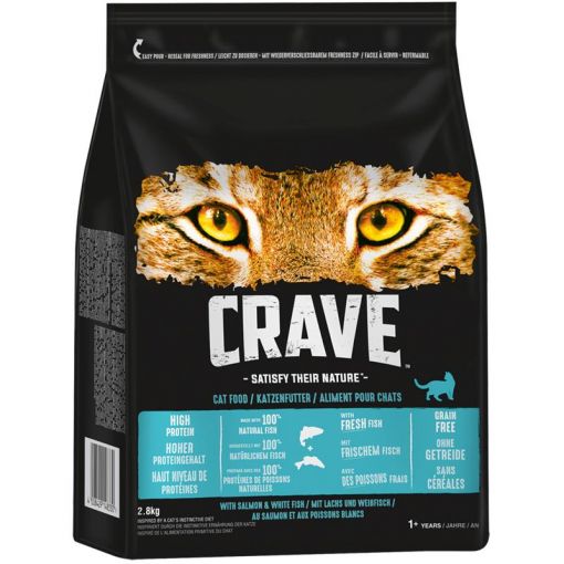 Crave Cat Trockenfutter Lachs & Weissfisch 2,8 kg