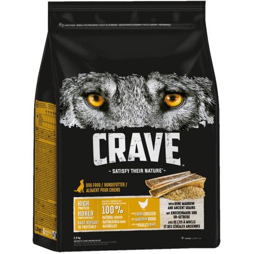 Crave Dog Trockenfutter Huhn & Knochenmark 2,8 kg