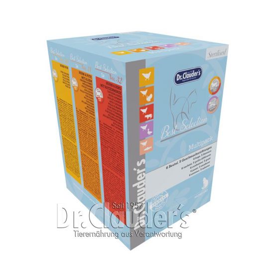 Dr. Clauders Cat Best Selection Multipack Sterilised 5 Sorten 6x85g