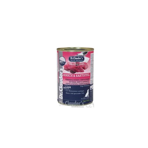 Dr. Clauders Dog Dose Selected Meat Hirsch & Kartoffel 400g (Menge: 6 je Bestelleinheit)