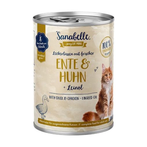 Sanabelle Nassfutter mit Ente & Huhn 400 g (Menge: 6 je Bestelleinheit)