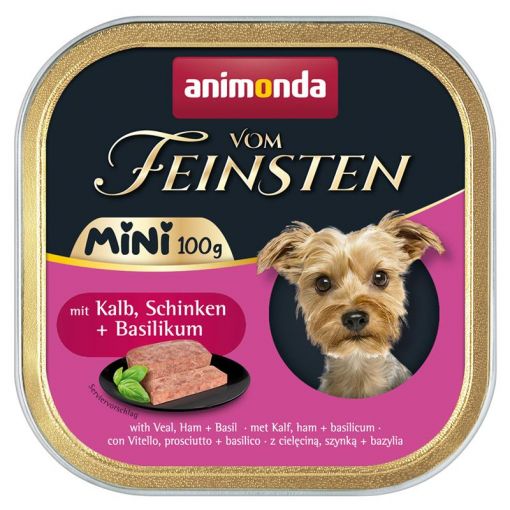 Animonda Dog vom Feinsten Mini Adult mit Kalb, Schinken & Basilikum 100g (Menge: 32 je Bestelleinheit)