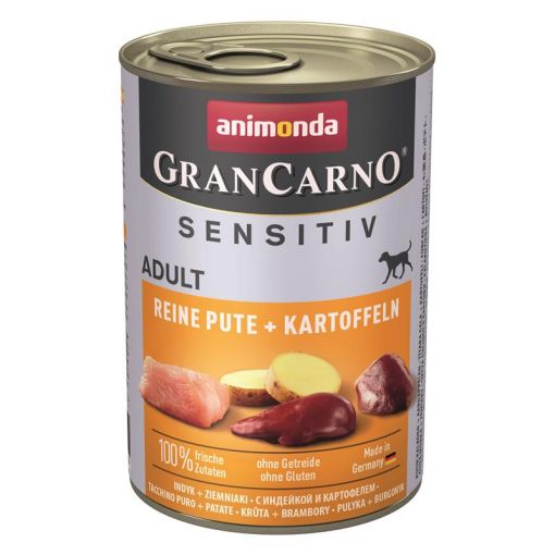 Animonda Dog GranCarno Adult Sensitive Pute & Kartoffel pur 400g (Menge: 6 je Bestelleinheit)