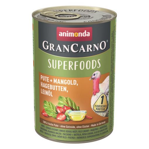 Animonda Dog GranCarno Adult Superfood Pute & Mangold 400g (Menge: 6 je Bestelleinheit)