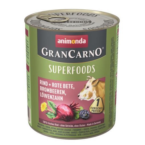 Animonda Dog GranCarno Adult Superfood Rind & Rote Beete 800g (Menge: 6 je Bestelleinheit)