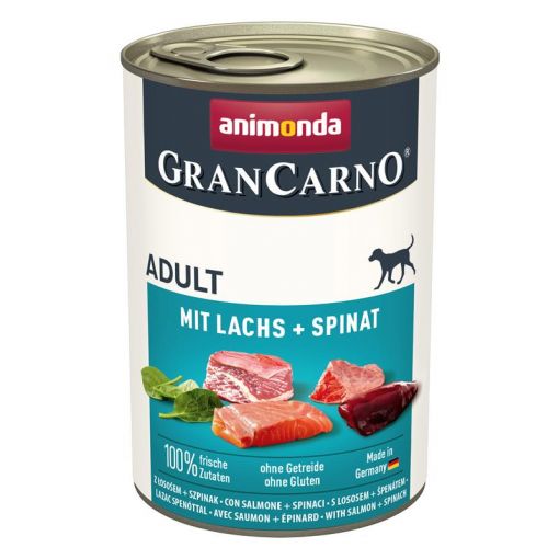 Animonda Dog GranCarno Adult mit Lachs & Spinat 400g (Menge: 6 je Bestelleinheit)