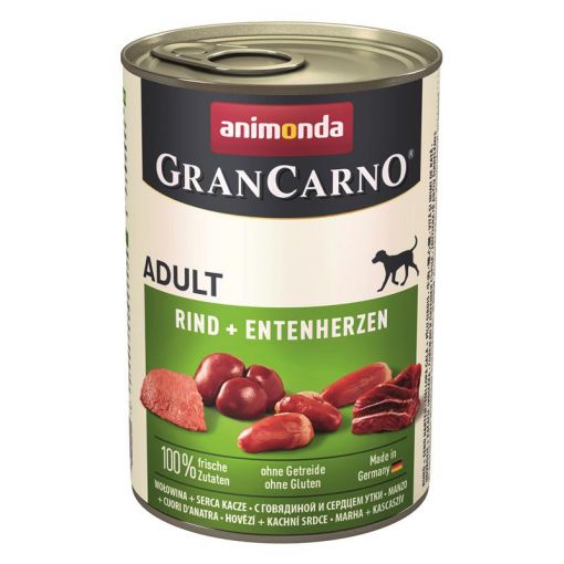 Animonda GranCarno Adult Rind & Entenherzen 400g (Menge: 6 je Bestelleinheit)