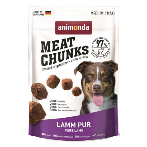 Animonda Dog Snack Meat Chunks Lamm pur Medium/Maxi 80g (Menge: 6 je Bestelleinheit)