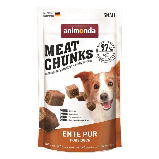 Animonda Dog Snack Meat Chunks Ente pur Small 60g (Menge: 8 je Bestelleinheit)