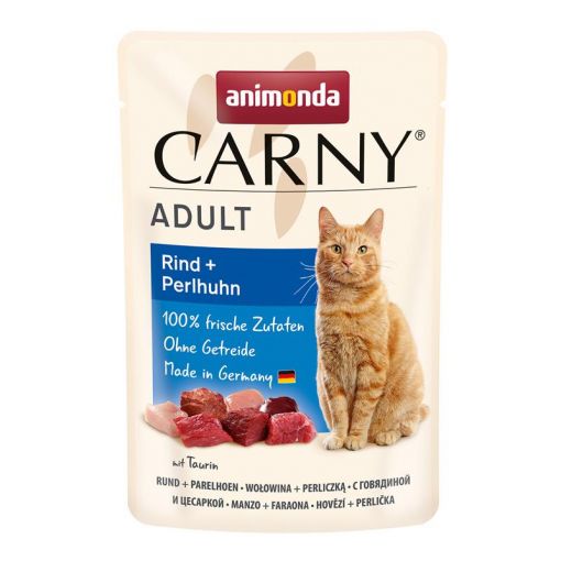 Animonda Cat Carny Adult Rind & Perlhuhn 85g (Menge: 12 je Bestelleinheit)