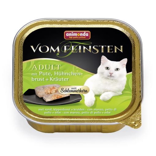 Animonda Cat vom Feinsten Schlemmerkern mit Pute, Hühnchenbrust & Kräuter 100g (Menge: 32 je Bestelleinheit)