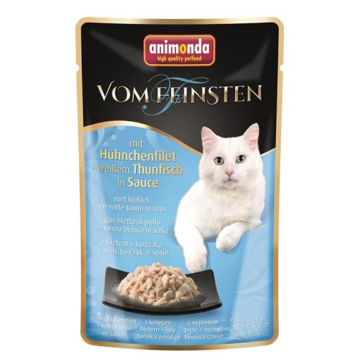 Animonda Cat vom Feinsten mit Hühnchenfilet & weißem Thunfisch in Sauce 50g (Menge: 18 je Bestelleinheit)