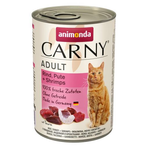 Animonda Cat Carny Adult Rind, Pute & Shrimps 400g (Menge: 6 je Bestelleinheit)