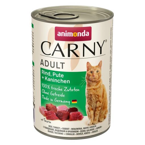 Animonda Cat Carny Adult Rind, Pute & Kaninchen 400g (Menge: 6 je Bestelleinheit)