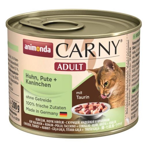 Animonda Cat Carny Adult Huhn, Pute & Kaninchen 200g (Menge: 6 je Bestelleinheit)