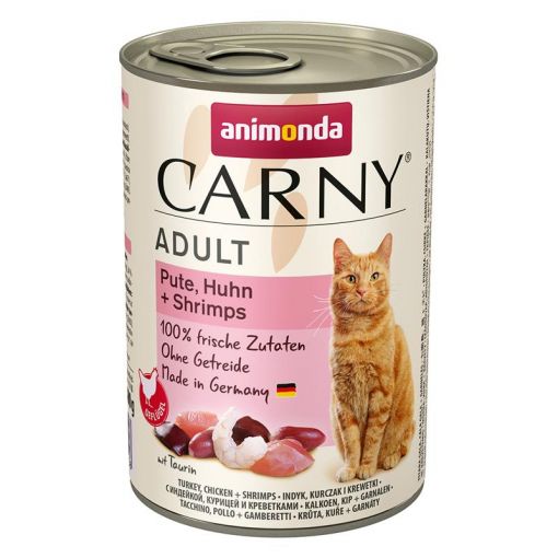 Animonda Cat Carny Adult Pute, Huhn & Shrimps 400g (Menge: 6 je Bestelleinheit)