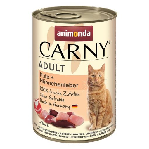 Animonda Carny Adult Pute & Hühnchenleber 400g (Menge: 6 je Bestelleinheit)