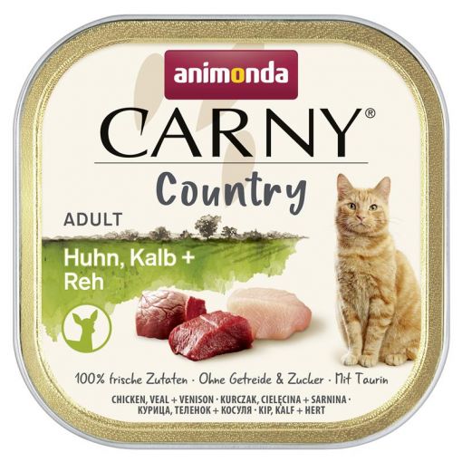 Animonda Carny Country Adult Huhn, Kalb & Reh 100g (Menge: 32 je Bestelleinheit)