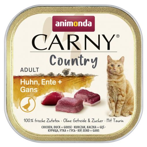 Animonda Cat Carny Country Adult Huhn, Ente & Gans 100g (Menge: 32 je Bestelleinheit)