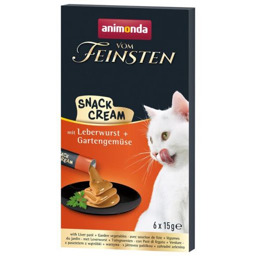 Animonda Cat vom Feinsten Adult Snack Cream mit Leberwurst & Gartengemüse 6x15 g (Menge: 11 je Bestelleinheit)