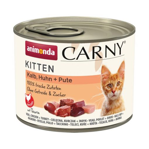 Animonda Cat Carny Kitten Kalb, Huhn & Pute 200g (Menge: 12 je Bestelleinheit)