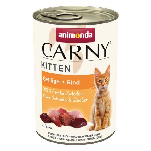 Animonda Cat Carny Kitten Geflügel & Rind 400g (Menge: 12 je Bestelleinheit)